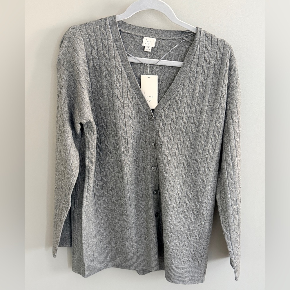 a new day Heather Gray V-Neck Cardigan